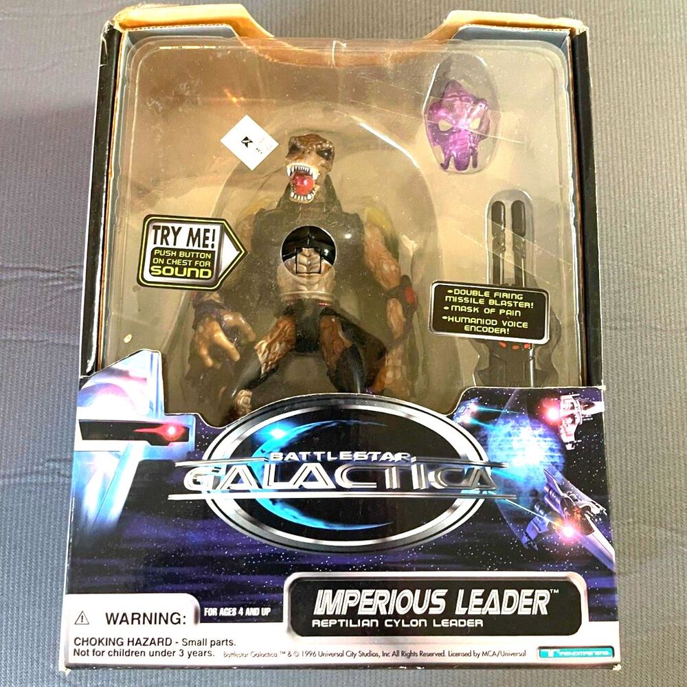 Battlestar Galactica Imperious Reptilian Cylon Leader 7" Figure Trendmaster 1996